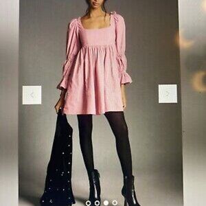 Anthropologie- Pilcro long sleeve babydoll dress